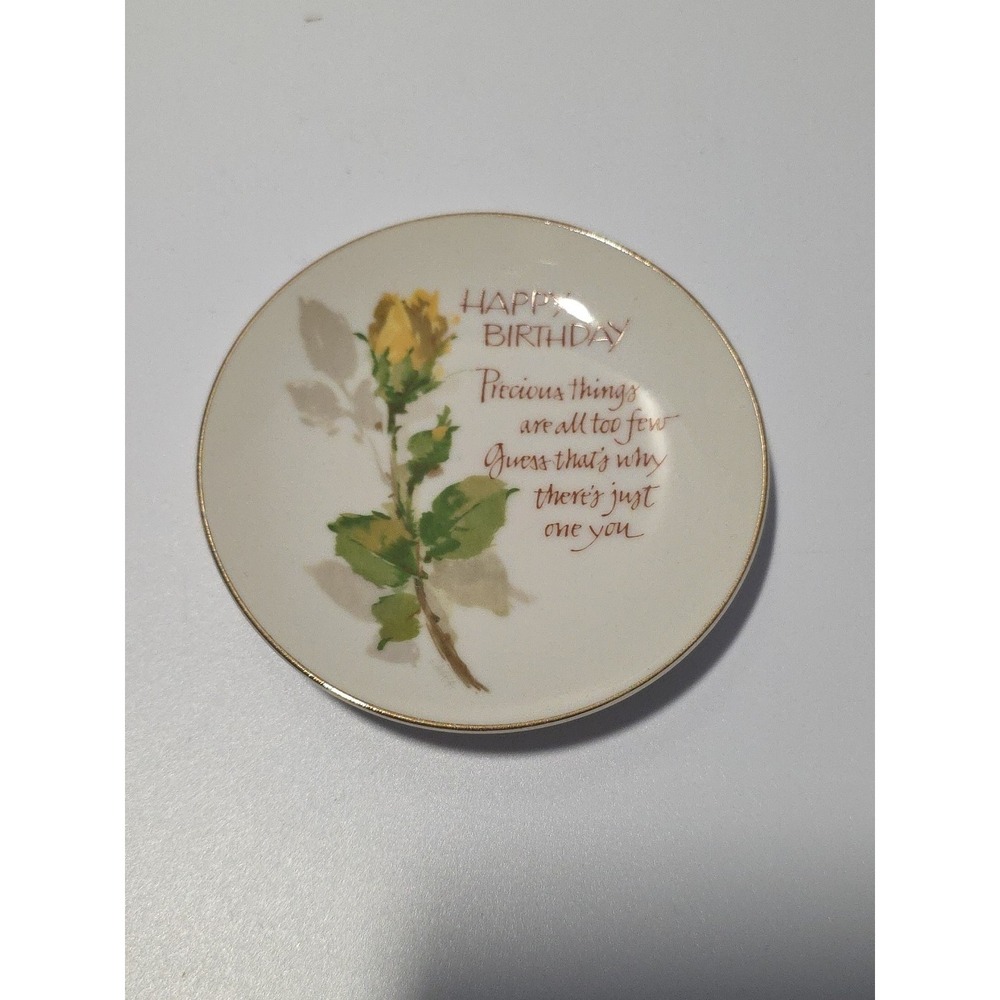 Lasting Treasures Happy Birthday American Greetings 1976 Mini Plate 4‎ inch